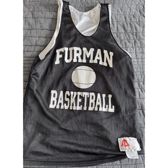 Vintage Authentic NCAA Practice Jersey Furman Paladins Black Serial Number Sz M - Picture 1 of 8